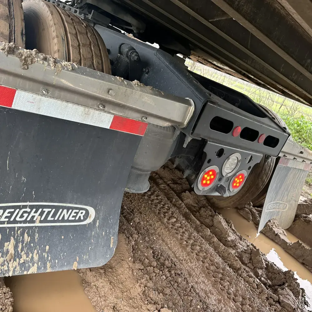 Heavy wrecker performing a winch-out in Manteca.